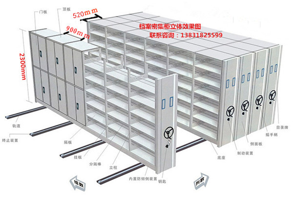 智能密集柜直觀(guān)剖析圖